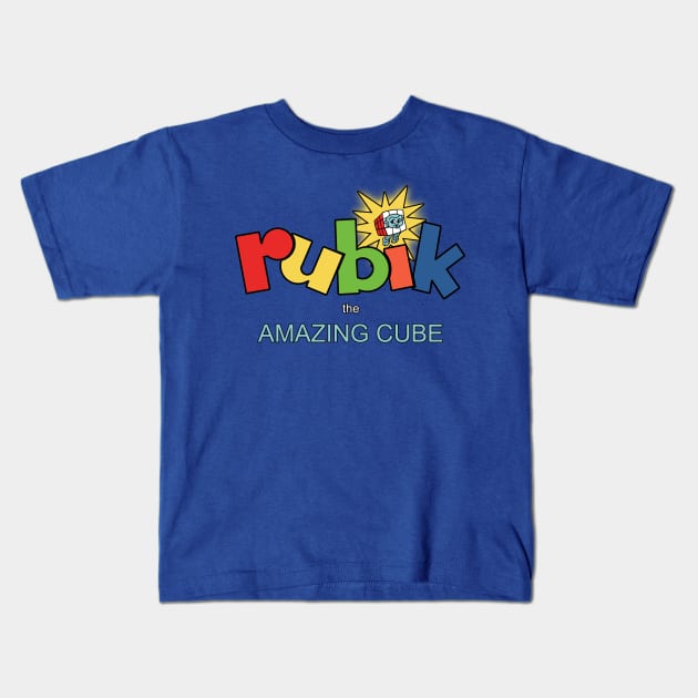 Rubik the Amazing Cube Kids T-Shirt by Rediscover the 80s